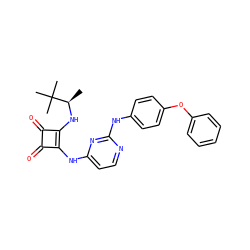 C[C@@H](Nc1c(Nc2ccnc(Nc3ccc(Oc4ccccc4)cc3)n2)c(=O)c1=O)C(C)(C)C ZINC000101595887