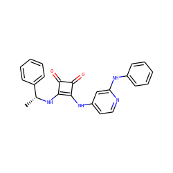 C[C@@H](Nc1c(Nc2ccnc(Nc3ccccc3)c2)c(=O)c1=O)c1ccccc1 ZINC000100081704
