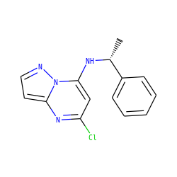 C[C@@H](Nc1cc(Cl)nc2ccnn12)c1ccccc1 ZINC000040893243