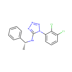 C[C@@H](Nc1nnnn1-c1cccc(Cl)c1Cl)c1ccccc1 ZINC000071340286