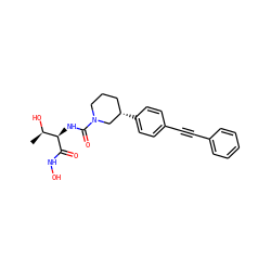 C[C@@H](O)[C@@H](NC(=O)N1CCC[C@H](c2ccc(C#Cc3ccccc3)cc2)C1)C(=O)NO ZINC000066098684