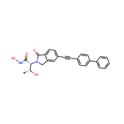 C[C@@H](O)[C@H](C(=O)NO)N1Cc2cc(C#Cc3ccc(-c4ccccc4)cc3)ccc2C1=O ZINC000066066211