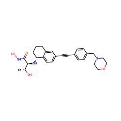 C[C@@H](O)[C@H](N[C@@H]1CCCc2cc(C#Cc3ccc(CN4CCOCC4)cc3)ccc21)C(=O)NO ZINC001772654114