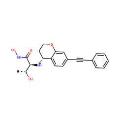 C[C@@H](O)[C@H](N[C@@H]1CCOc2cc(C#Cc3ccccc3)ccc21)C(=O)NO ZINC001772627309
