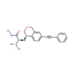C[C@@H](O)[C@H](N[C@H]1COCc2cc(C#Cc3ccccc3)ccc21)C(=O)NO ZINC001772647949