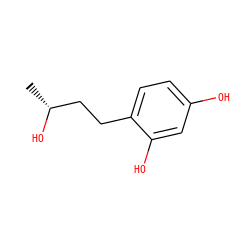 C[C@@H](O)CCc1ccc(O)cc1O ZINC000205362696