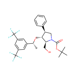 C[C@@H](O[C@@H]1[C@@H](c2ccccc2)CN(C(=O)OC(C)(C)C)[C@H]1CO)c1cc(C(F)(F)F)cc(C(F)(F)F)c1 ZINC000029132075
