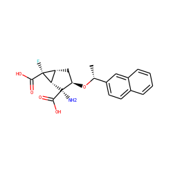 C[C@@H](O[C@@H]1C[C@@H]2[C@H]([C@]1(N)C(=O)O)[C@@]2(F)C(=O)O)c1ccc2ccccc2c1 ZINC000013582245