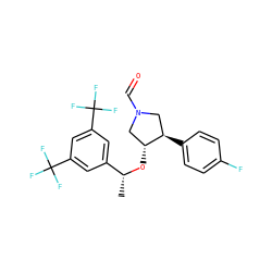 C[C@@H](O[C@@H]1CN(C=O)C[C@H]1c1ccc(F)cc1)c1cc(C(F)(F)F)cc(C(F)(F)F)c1 ZINC000028961389
