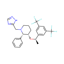 C[C@@H](O[C@H]1CCCN(Cc2ncn[nH]2)[C@H]1c1ccccc1)c1cc(C(F)(F)F)cc(C(F)(F)F)c1 ZINC000026744585