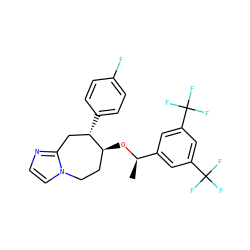 C[C@@H](O[C@H]1CCn2ccnc2C[C@@H]1c1ccc(F)cc1)c1cc(C(F)(F)F)cc(C(F)(F)F)c1 ZINC000036126685