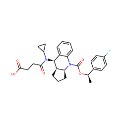C[C@@H](OC(=O)N1c2ccccc2[C@H](N(C(=O)CCC(=O)O)C2CC2)[C@@H]2CCC[C@@H]21)c1ccc(F)cc1 ZINC000204981040