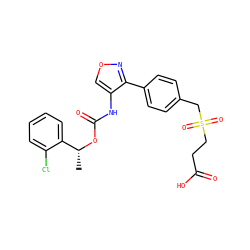 C[C@@H](OC(=O)Nc1conc1-c1ccc(CS(=O)(=O)CCC(=O)O)cc1)c1ccccc1Cl ZINC000028903595