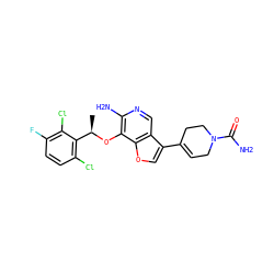 C[C@@H](Oc1c(N)ncc2c(C3=CCN(C(N)=O)CC3)coc12)c1c(Cl)ccc(F)c1Cl ZINC000096273057