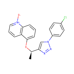 C[C@@H](Oc1cccc2c1ccc[n+]2[O-])c1cn(-c2ccc(Cl)cc2)nn1 ZINC000043019960