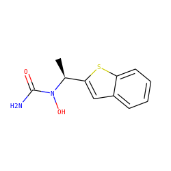 C[C@@H](c1cc2ccccc2s1)N(O)C(N)=O ZINC000000000850