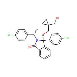 C[C@@H](c1ccc(Cl)cc1)N1C(=O)c2ccccc2[C@]1(OCC1(CO)CC1)c1ccc(Cl)cc1 ZINC000066113558