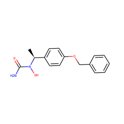 C[C@@H](c1ccc(OCc2ccccc2)cc1)N(O)C(N)=O ZINC000000025066