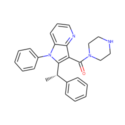 C[C@@H](c1ccccc1)c1c(C(=O)N2CCNCC2)c2ncccc2n1-c1ccccc1 ZINC000072181129