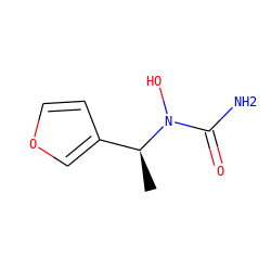 C[C@@H](c1ccoc1)N(O)C(N)=O ZINC000000004223