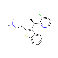 C[C@@H](c1ncccc1Cl)c1c(CCN(C)C)sc2ccccc12 ZINC000049114088
