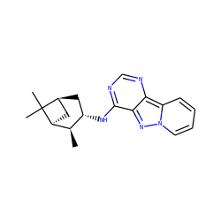 C[C@@H]1[C@@H](Nc2ncnc3c2nn2ccccc32)C[C@H]2C[C@@H]1C2(C)C ZINC000653726766