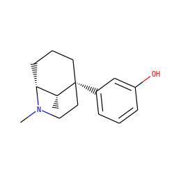 C[C@@H]1[C@H]2CCC[C@@]1(c1cccc(O)c1)CCN2C ZINC000100639572