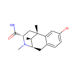 C[C@@H]1[C@H]2Cc3ccc(O)cc3[C@@]1(C)C[C@@H](C(N)=O)N2C ZINC000169367077