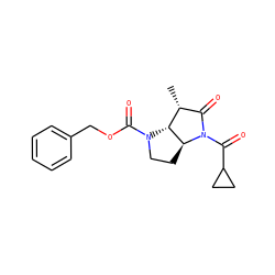 C[C@@H]1C(=O)N(C(=O)C2CC2)[C@H]2CCN(C(=O)OCc3ccccc3)[C@H]12 ZINC000013443210