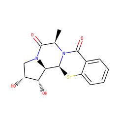 C[C@@H]1C(=O)N2C[C@@H](O)[C@@H](O)[C@@H]2[C@@H]2Sc3ccccc3C(=O)N21 ZINC000653733682