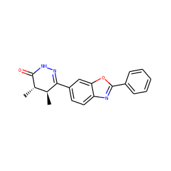 C[C@@H]1C(=O)NN=C(c2ccc3nc(-c4ccccc4)oc3c2)[C@H]1C ZINC000139599018