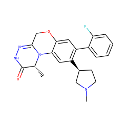 C[C@@H]1C(=O)NN=C2COc3cc(-c4ccccc4F)c([C@H]4CCN(C)C4)cc3N21 ZINC000218882603