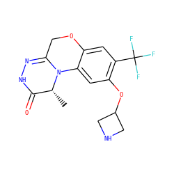 C[C@@H]1C(=O)NN=C2COc3cc(C(F)(F)F)c(OC4CNC4)cc3N21 ZINC000299818550