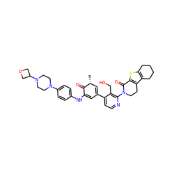 C[C@@H]1C=C(c2ccnc(N3CCc4c(sc5c4CCCC5)C3=O)c2CO)C=C(Nc2ccc(N3CCN(C4COC4)CC3)cc2)C1=O ZINC001772589054