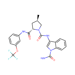 C[C@@H]1C[C@@H](C(=O)Nc2cccc(OC(F)(F)F)c2)N(C(=O)Nc2cn(C(N)=O)c3ccccc23)C1 ZINC000148432210
