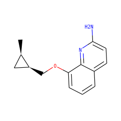 C[C@@H]1C[C@@H]1COc1cccc2ccc(N)nc12 ZINC000028392255