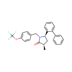 C[C@@H]1C[C@H](c2ccccc2-c2ccccc2)N(Cc2ccc(OC(F)(F)F)cc2)C1=O ZINC000166818425