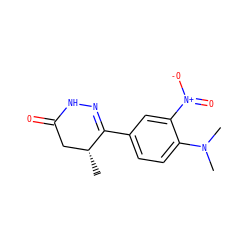 C[C@@H]1CC(=O)NN=C1c1ccc(N(C)C)c([N+](=O)[O-])c1 ZINC000004178764