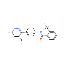 C[C@@H]1CC(=O)NN=C1c1ccc(NC(=O)c2ccccc2C(F)(F)F)cc1 ZINC000013587285