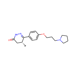 C[C@@H]1CC(=O)NN=C1c1ccc(OCCCN2CCCC2)cc1 ZINC000073219913