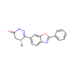 C[C@@H]1CC(=O)NN=C1c1ccc2nc(-c3ccccc3)oc2c1 ZINC000168490663