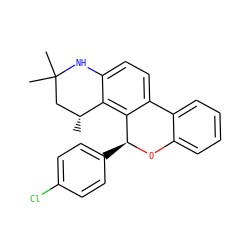 C[C@@H]1CC(C)(C)Nc2ccc3c(c21)[C@H](c1ccc(Cl)cc1)Oc1ccccc1-3 ZINC000013796839
