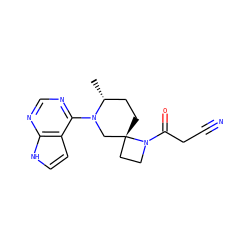 C[C@@H]1CC[C@@]2(CCN2C(=O)CC#N)CN1c1ncnc2[nH]ccc12 ZINC000169698964