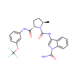 C[C@@H]1CC[C@@H](C(=O)Nc2cccc(OC(F)(F)F)c2)N1C(=O)Nc1cn(C(N)=O)c2ccccc12 ZINC000148433074
