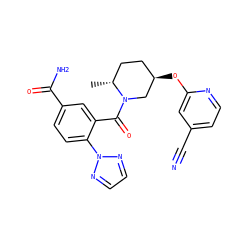 C[C@@H]1CC[C@@H](Oc2cc(C#N)ccn2)CN1C(=O)c1cc(C(N)=O)ccc1-n1nccn1 ZINC000096167293