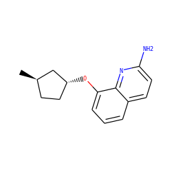 C[C@@H]1CC[C@@H](Oc2cccc3ccc(N)nc23)C1 ZINC000028383608