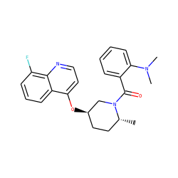 C[C@@H]1CC[C@@H](Oc2ccnc3c(F)cccc23)CN1C(=O)c1ccccc1N(C)C ZINC000299866798