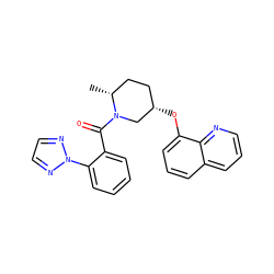 C[C@@H]1CC[C@H](Oc2cccc3cccnc23)CN1C(=O)c1ccccc1-n1nccn1 ZINC000118561258