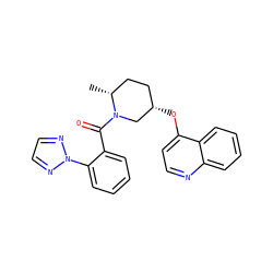 C[C@@H]1CC[C@H](Oc2ccnc3ccccc23)CN1C(=O)c1ccccc1-n1nccn1 ZINC000118558671