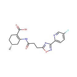 C[C@@H]1CCC(C(=O)O)=C(NC(=O)CCc2nc(-c3ccc(F)cn3)no2)C1 ZINC000034853566